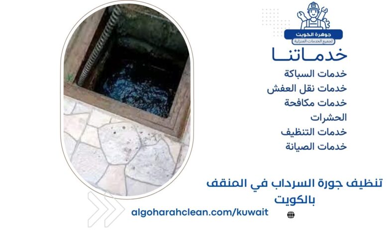 تنظيف جورة السرداب في المنقف بالكويت