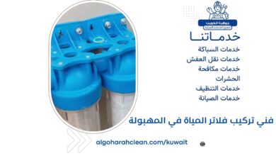 فني تركيب فلاتر المياة في المهبولة