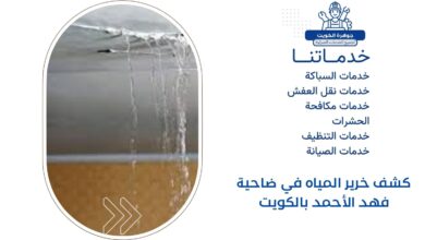 كشف خرير المياه في ضاحية فهد الأحمد بالكويت