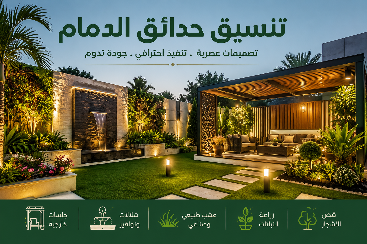 تنسيق حدائق الدمام 0567410122
