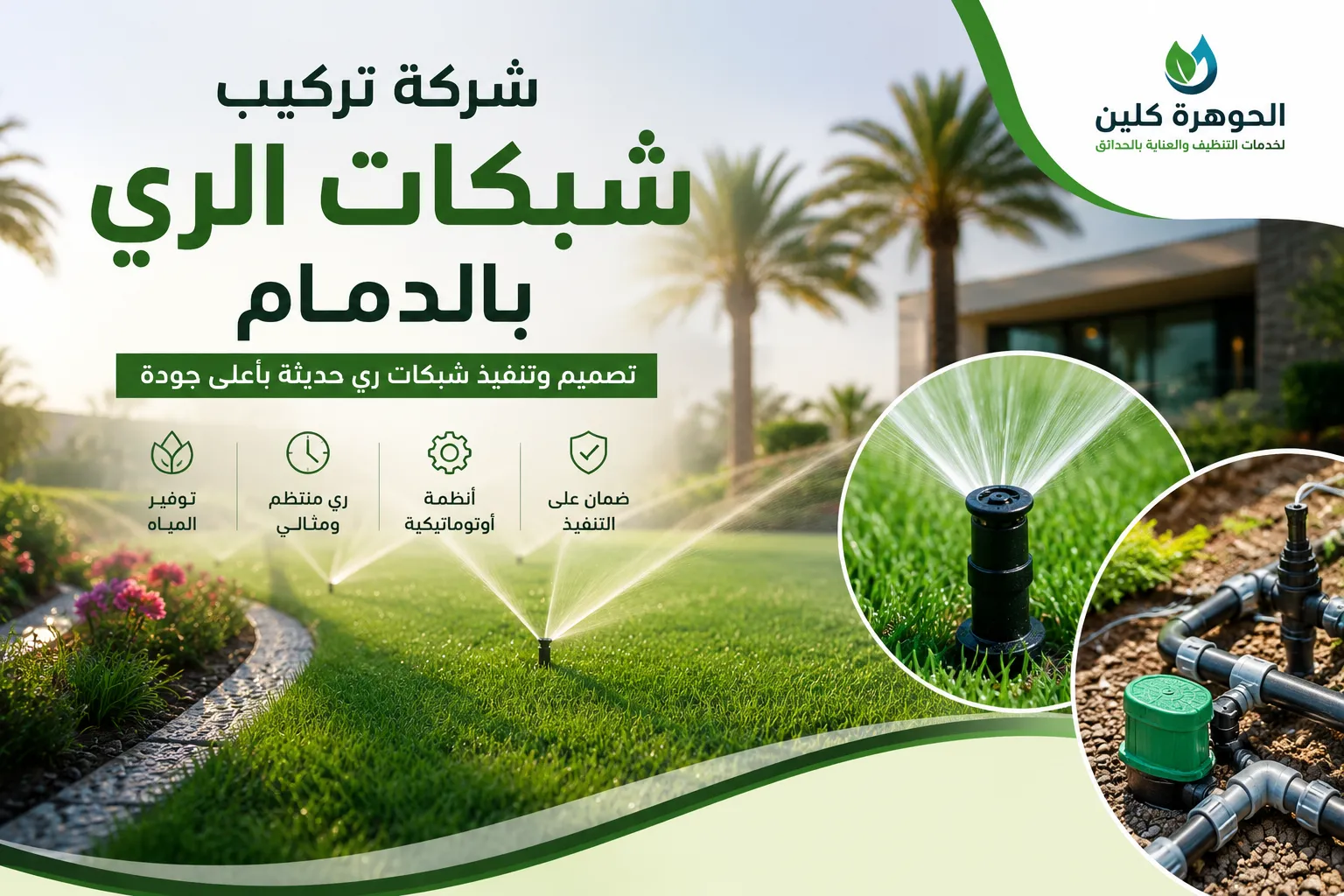 شركة تركيب شبكات الري بالدمام 0568684410